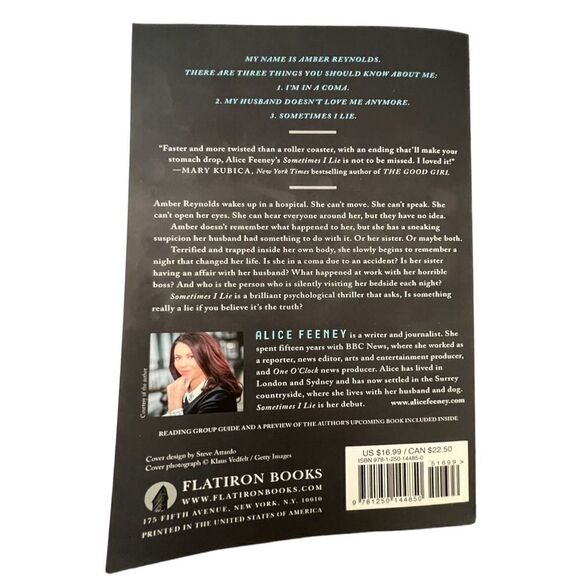 Soft Cover Book: “Sometimes I Lie” By: Alice Feeney - Picture 3 of 4